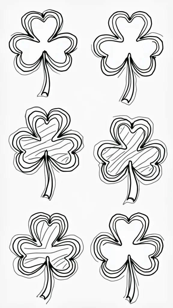 printable shamrock coloring pages